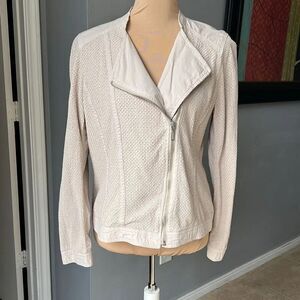 Chico's Casual Fabric-Mix Moto Jacket